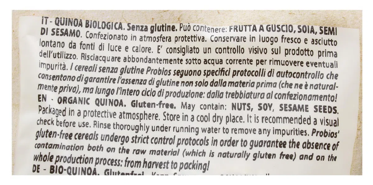 Probios Quinoa Bio senza Glutine - Confezione da 6 x 400 g