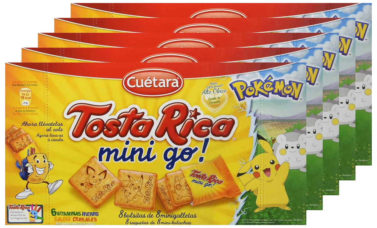 Tosta Rica, Mini Go!, Biscotti, Confezione da 5 x 240 gr