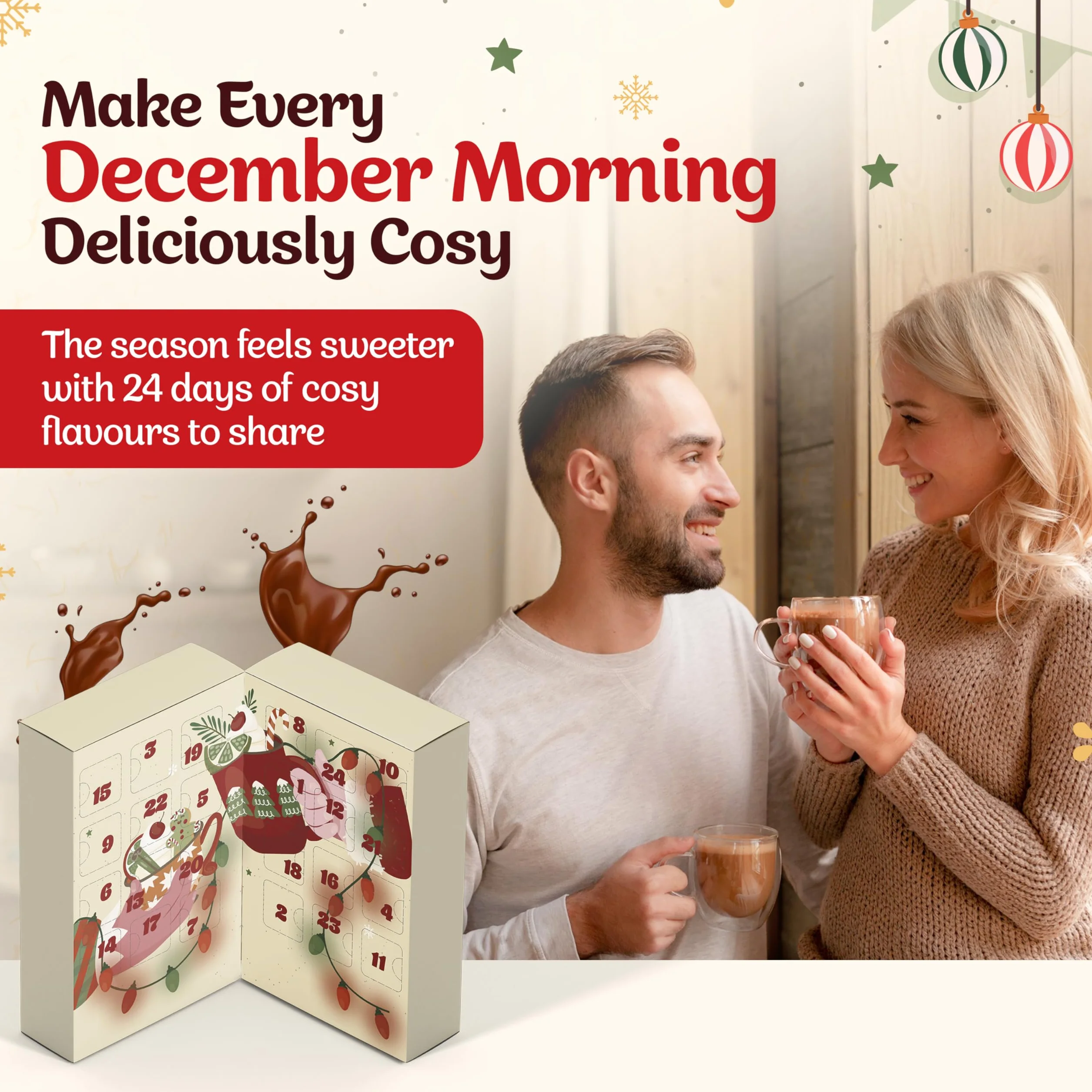 Cafféluxe Calendario dell'Avvento Nespresso Coffee – Capsule originali al gusto di caffè di Natale compatibile con Nespresso (24 capsule)