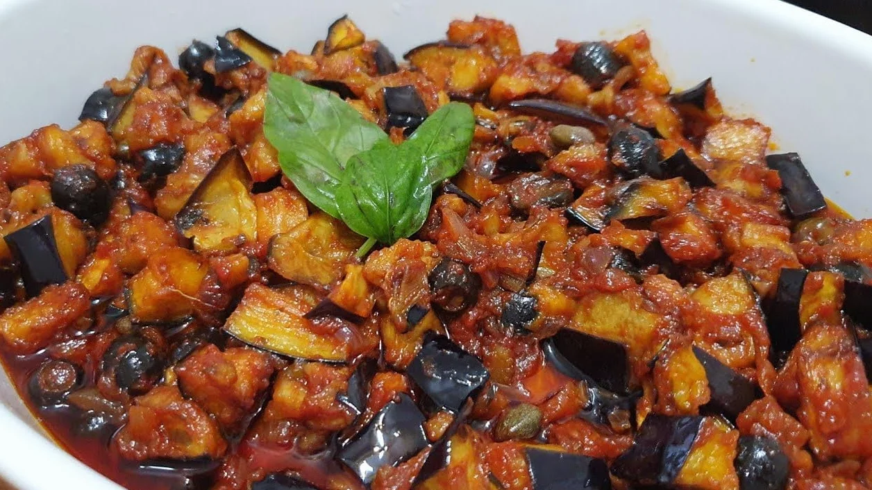 CAPONATA DI MELANZANE SICILIANA lattina da 200 gr. F.lli Contorno - Confezione da 15 lattine da 200 gr.cadauna (Tot. 3 Kg,)