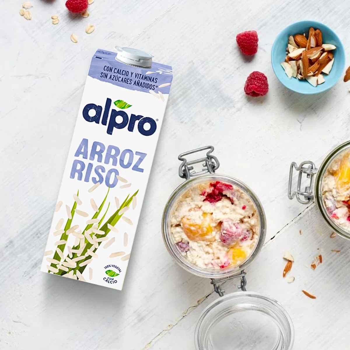 ALPRO CLASSICO, Bevanda al RISO, Naturalmente Senza Lattosio, Senza Glutine, Fonte di Calcio e Vitamine B12 e D2 - 8 Confezioni da 1 Litro
