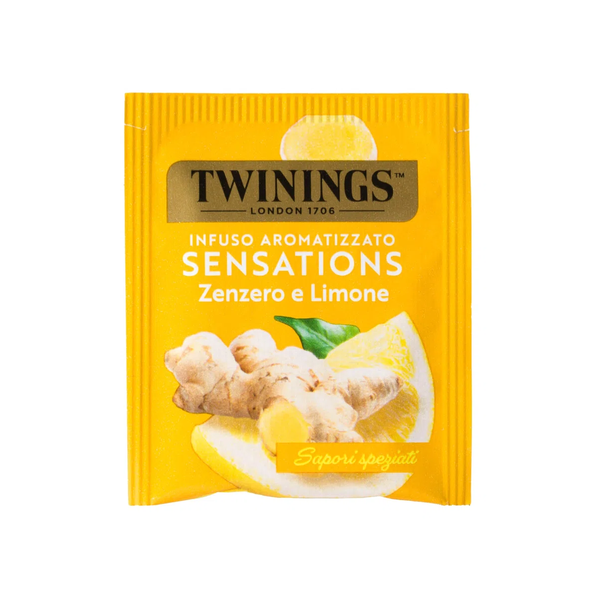 Twinings, Infuso Aromatizzato Sensations Zenzero e Limone, Gusto Frizzante e Avvolgente, Senza Caffeina, Infusi e Tisane, 6 Confezioni da 20 Filtri (120 Filtri Totali)