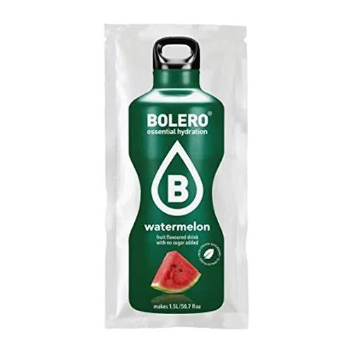 BOLERO Drinks 48 bustine da 9 grammi gusto WATER MELON - Preparato istantaneo per Bevande con Stevia e Vitamina C e Senza Zucchero