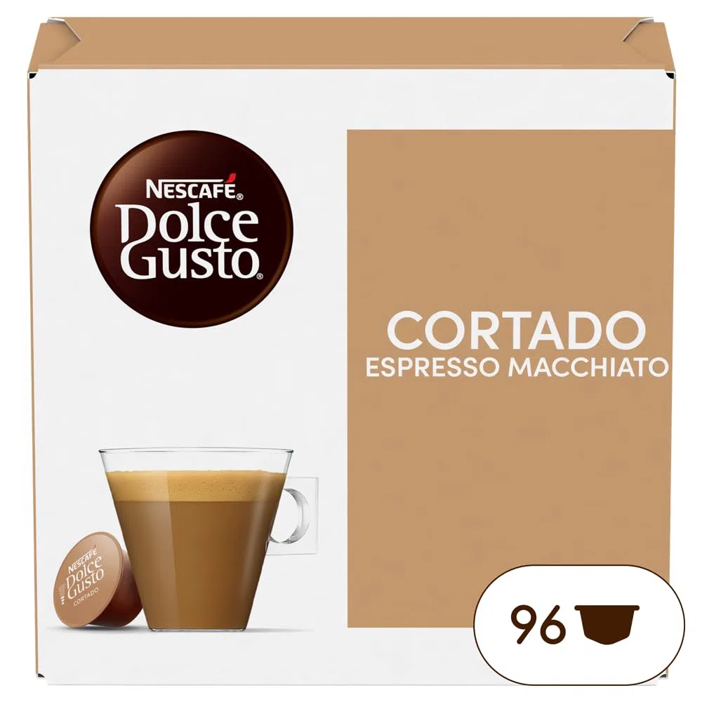 NESCAFÉ DOLCE GUSTO Cortado Espresso Macchiato Caffè, 6 Confezioni da 16 Capsule (96 Capsule Compatibili Nescafé Dolce Gusto)