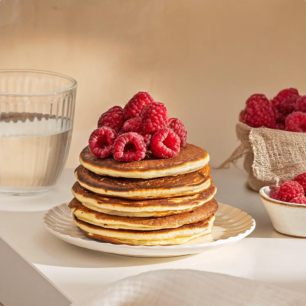 Protein Works | Diet Protein Pancakes – GOLD Innovation, Miscela Pancake Proteica Premium, Colazione Bassa Calorie, Basso Grasso & Zuccheri, Glucomannano, Perdita Peso, Naturale, 25 Porzioni, 1kg