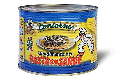Condimento pronto per pasta con le sarde siciliana 1 latta da 2 Kg. (Senza glutine)