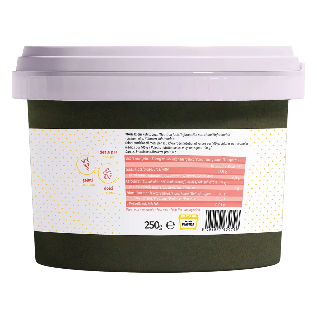 Dolcincasa-com Pasta di Pistacchio Sicilia Pura 100% per Gelati e Pasticceria prodotto a Bronte, 250g