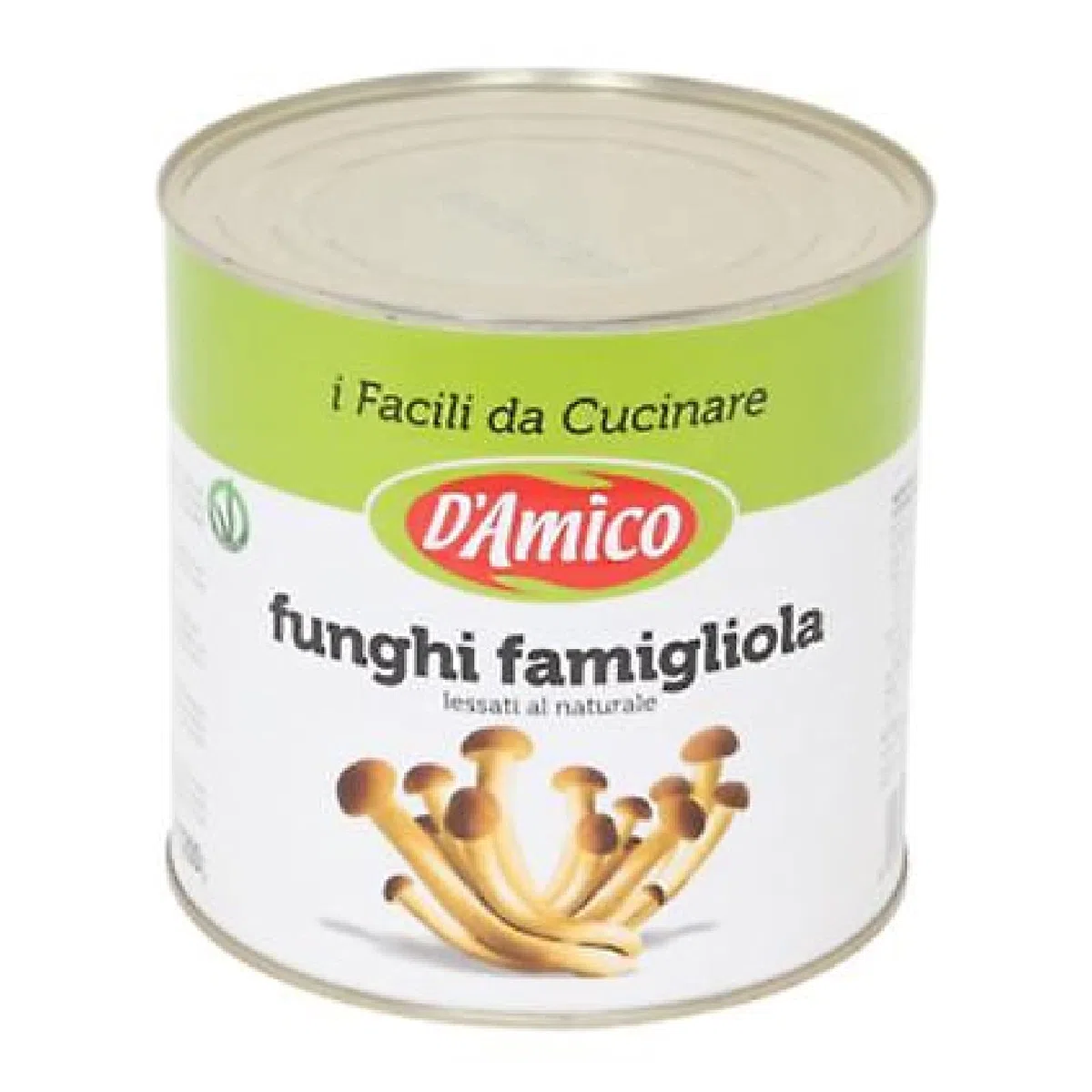 LATTINA FUNGHI FAMIGLIOLA LESSATI AL NATURALE D'AMICO 2,5 KG FOOD SERVICE