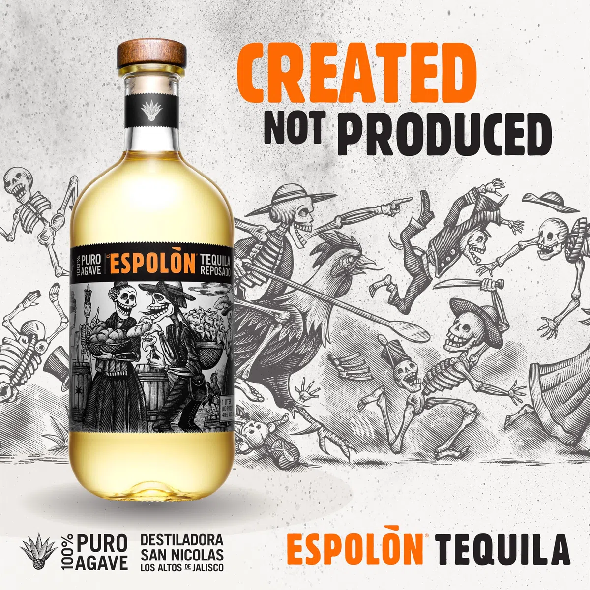 Espolòn - Tequila Reposado, 70 cl, Tequila 100% Agave Invecchiata 6 Mesi, 40% Vol