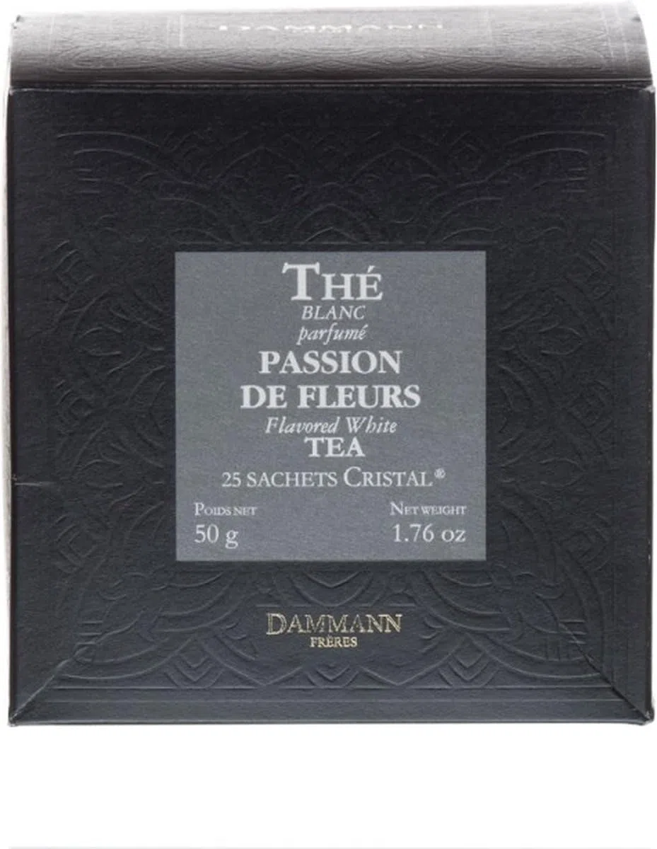 Tè Bianco Passione di Fiori - Flavored White Tea, Dammann Fratelli (25 Bustine Cristallo, 50g)