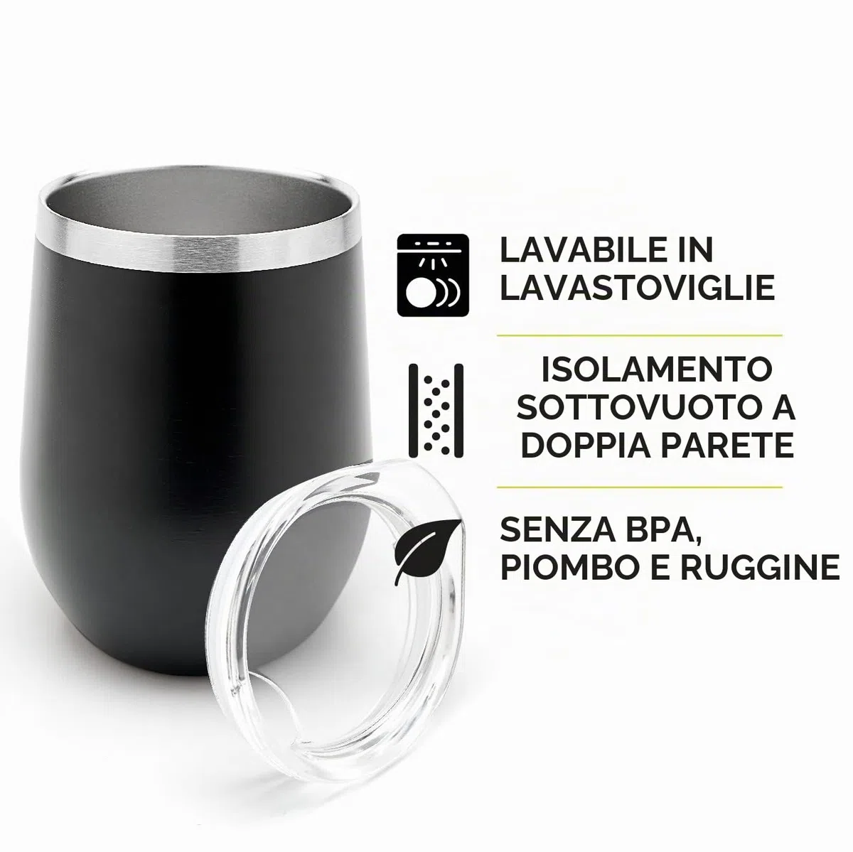 BALIBETOV Mate Argentino - Set Yerba Mate (Tazza Mate) - Acciaio Inossidabile 18/8 a Doppia Parete - Include Due Bombilla Mate e Una Spazzola per la Pulizia - Set Mate Argentino Autentico