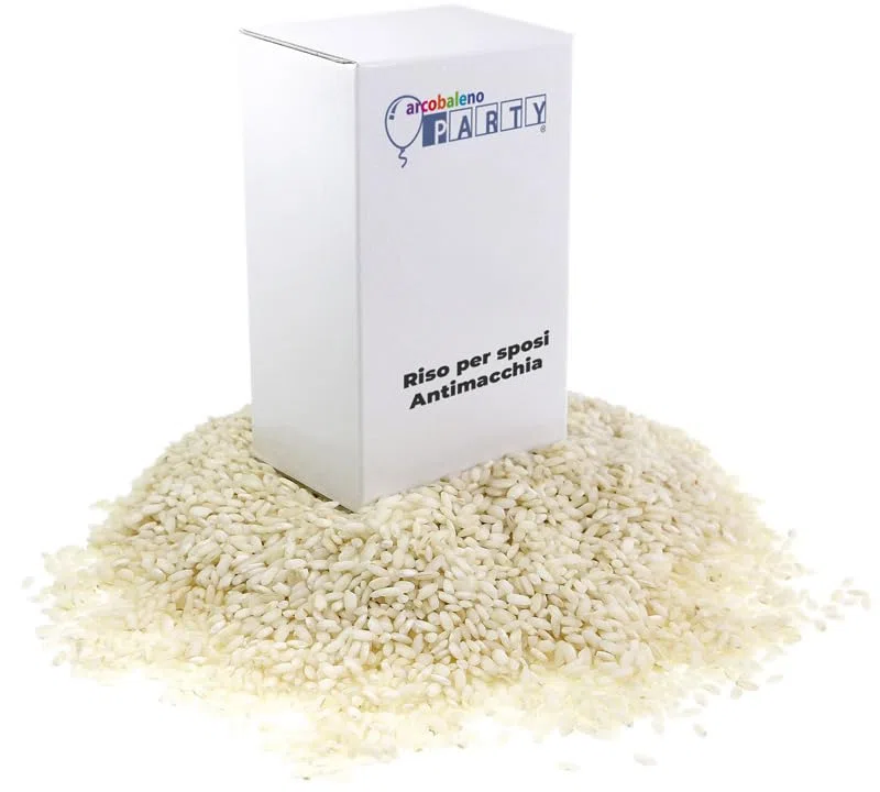 ARCOBALENOPARTY - RISO PER SPOSI BIANCO ANTIMACCHIA 2 KG