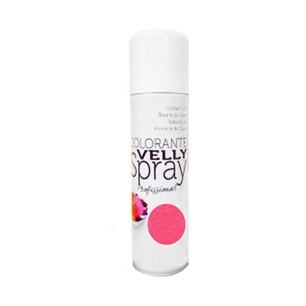 Colorante Alimentare VELLUTO Spray FUCSIA - FUXIA - 750ml - -SCADENZA 31-10-2024- a Base di Burro di Cacao con Effetto Vellutato da Utilizzare su semifreddi e Gelati. per torte e dolci