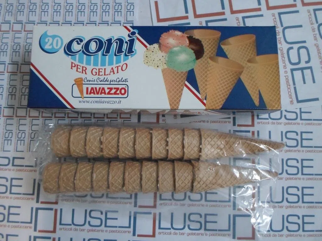 60 X CONO PER GELATO TIPO WAFER IN SCATOLA WAFER ICE CREAM
