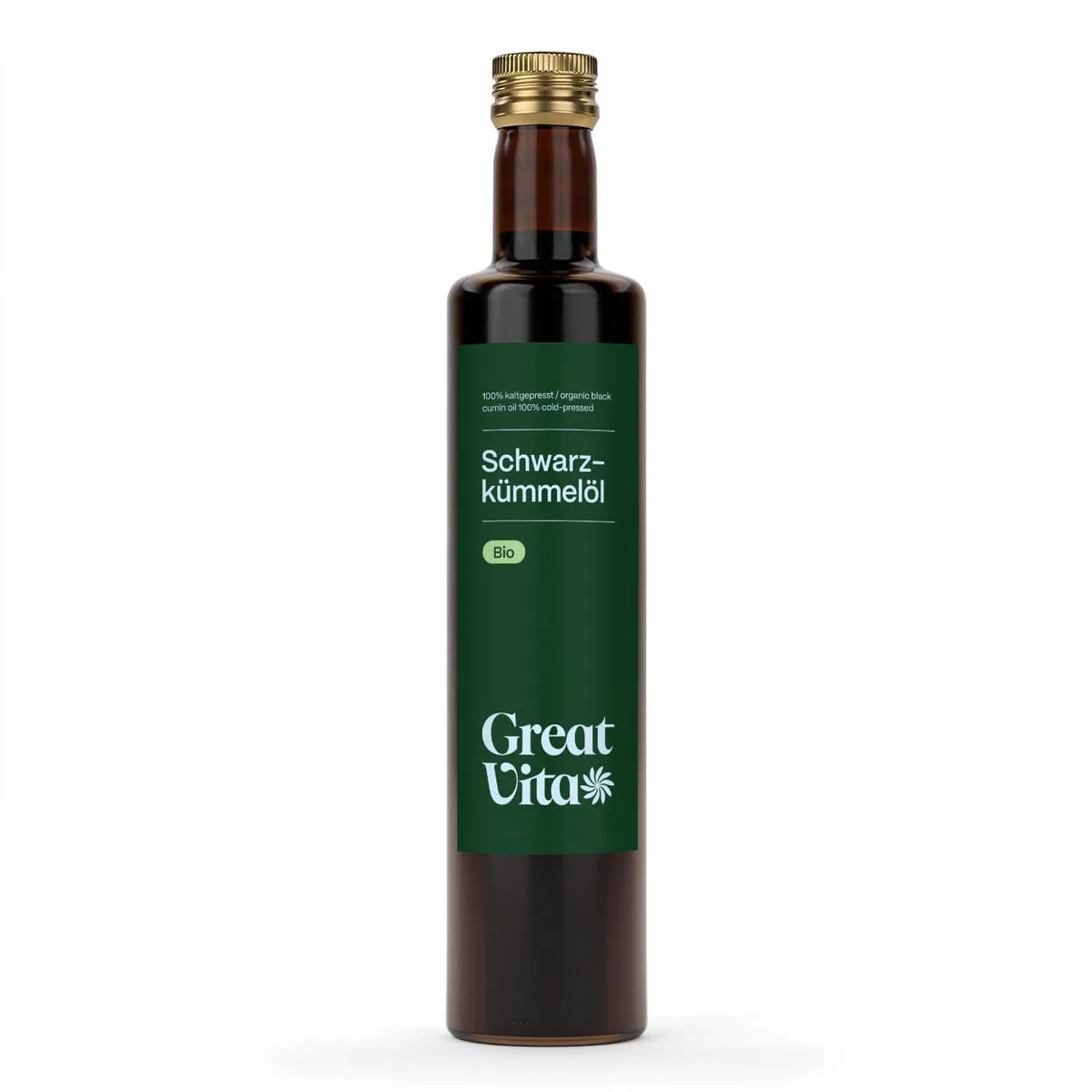 Olio di cumino nero biologico MeaVita, pressato a freddo, confezione da 2 (2 x 500ml)