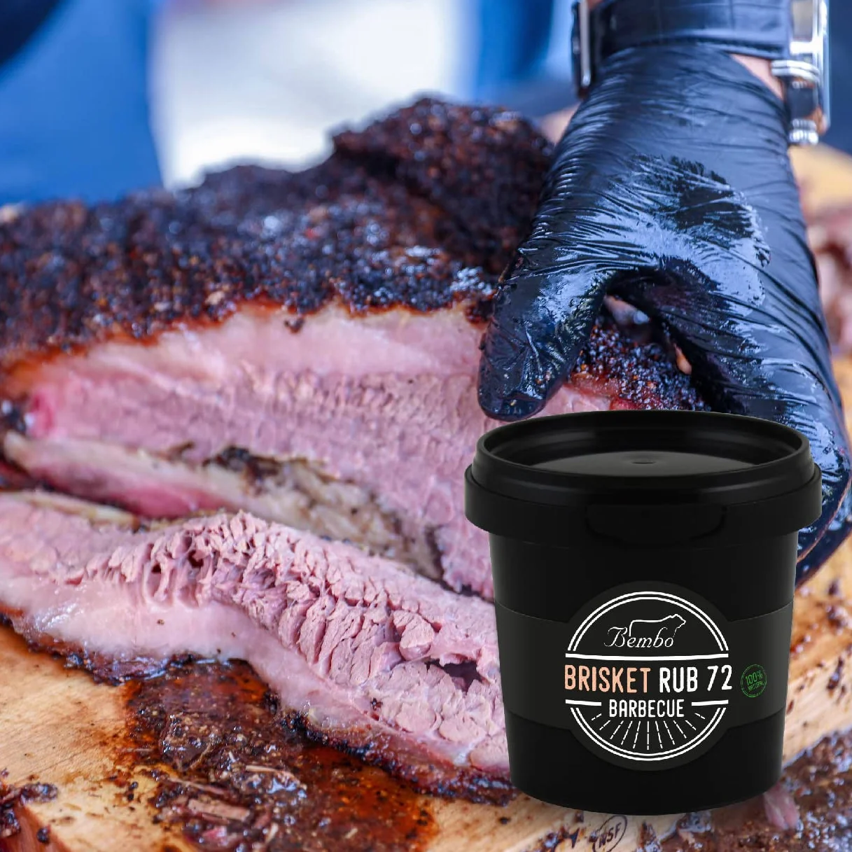 BBQ Brisket Rub Bembo – 500 g - Mix Spezie per Punta di Petto di Manzo – Rub Barbecue per Marinatura a Secco – Ideale per Affumicatura e Cottura Lenta – Made in Italy