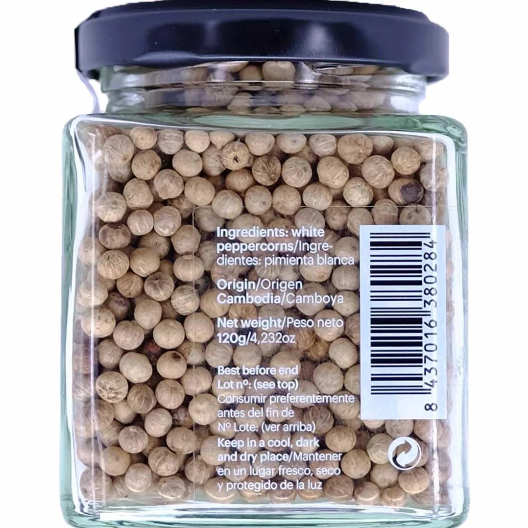 DAMUNE Pepe Bianco in Grani di Kampot Premium - 120g