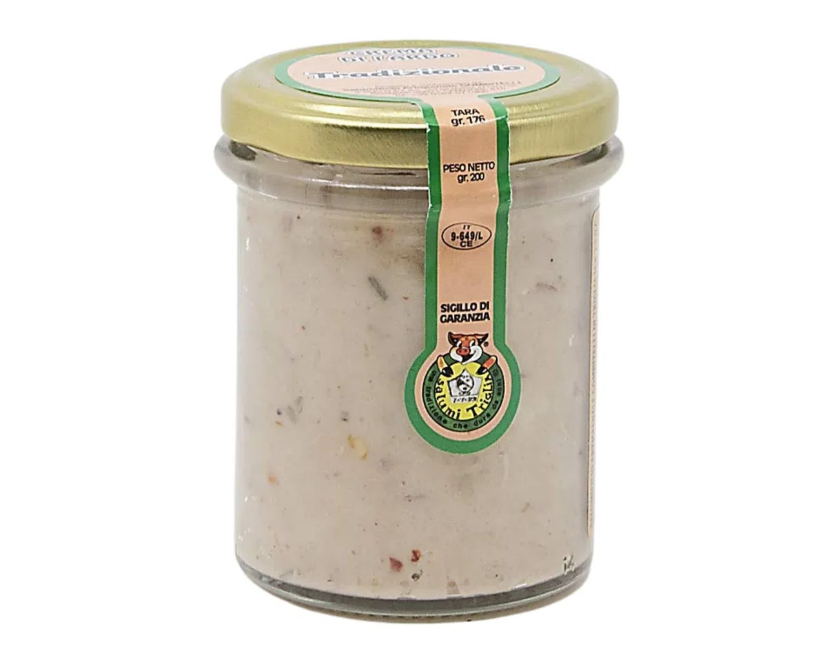 Crema di Lardo Tradizionale | vasetto da 200 gr. | Prodotto spalmabile tipico Toscano | Salumificio Artigianale Gombitelli - Toscana