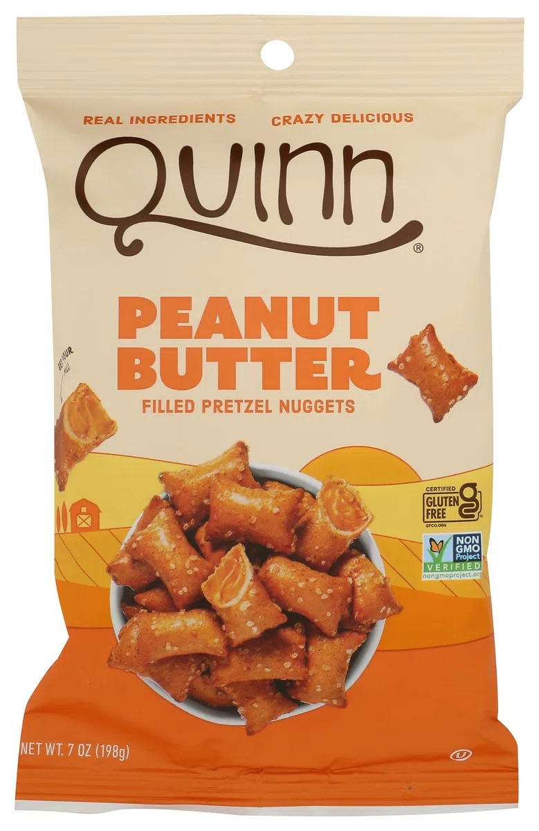 Spuntini di Quinn - Nuggets ripieni di burro di arachidi pretzel senza glutine - 7 Once