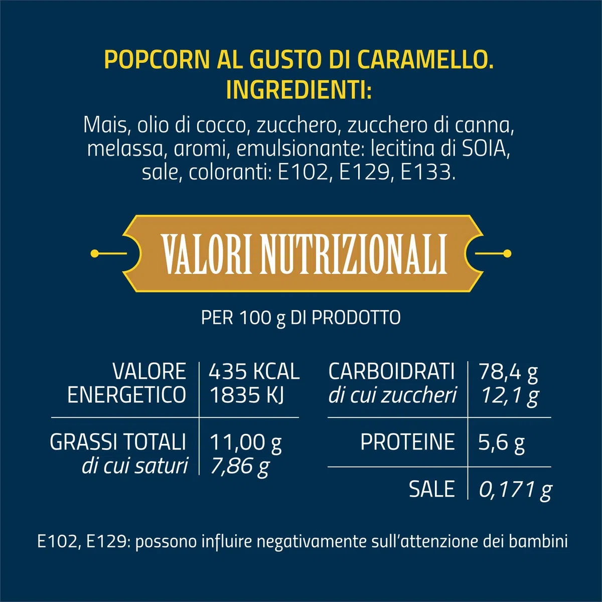 Fun Food Italia Popcorn Gold Premium Gusto Caramello - senza glutine - confezione risparmio da 12 barattoli da 60 g cad