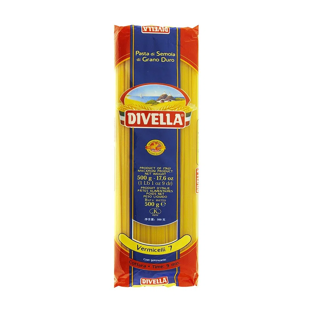 DIVELLA KIT 12 CONFEZIONI DI PASTA DA 500gr (FUSILLI, RIGATONI, PENNE ZITI, VERMICELLI, MISTA, PATERNOSTI RIGATI) + 3 BOTTIGLIE DI PASSATA DI POMODORO DA 640gr