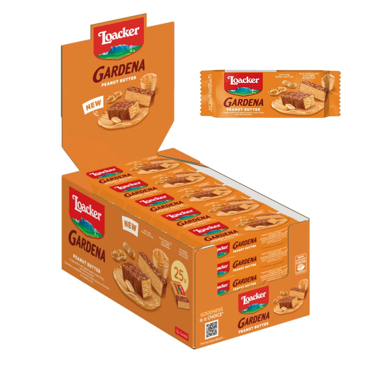 Biscotti Loacker Gardena Peanut Butter Burro D'arachidi Expo 25 Pezzi da 38 g