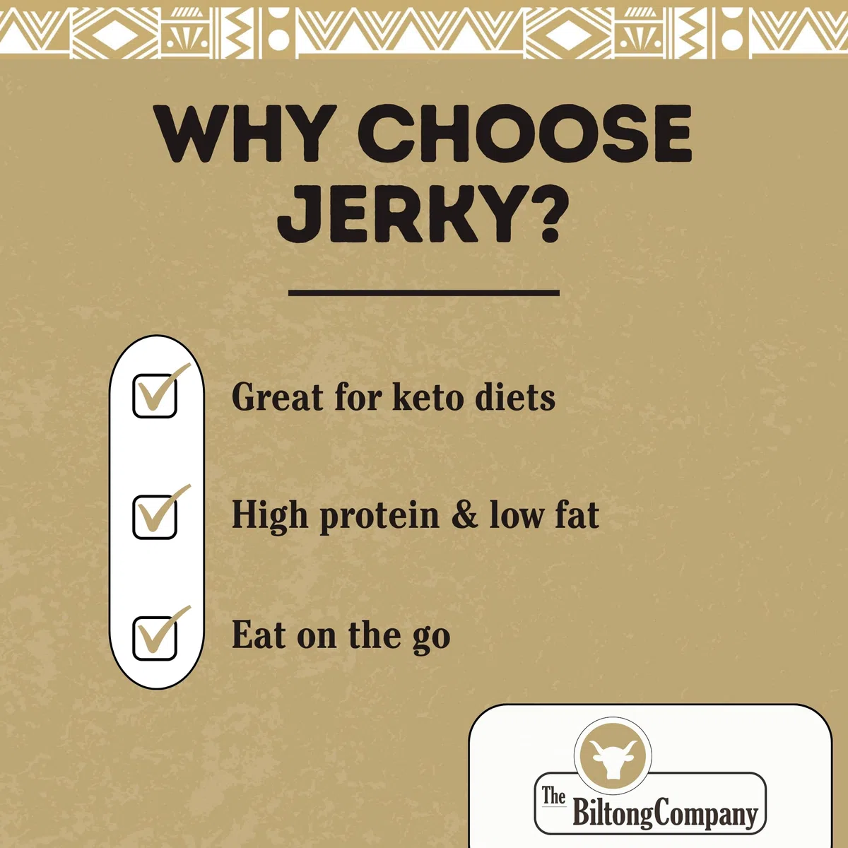 Biltong Original Beef Jerky – Snack proteico adatto alla dieta Keto, realizzato con carne magra di manzo Topside – Speziato naturalmente e povero di grassi – Perfetto da portare con te – 500g