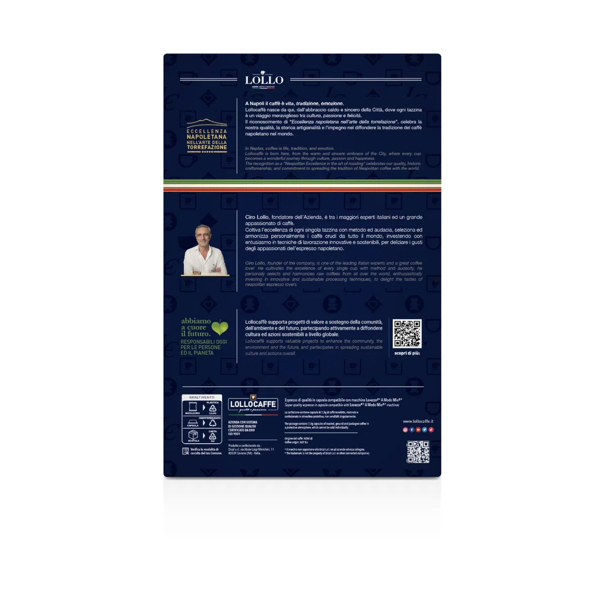 Lollo Caffè Box Capsule PassioneMito* Miscela Oro 100