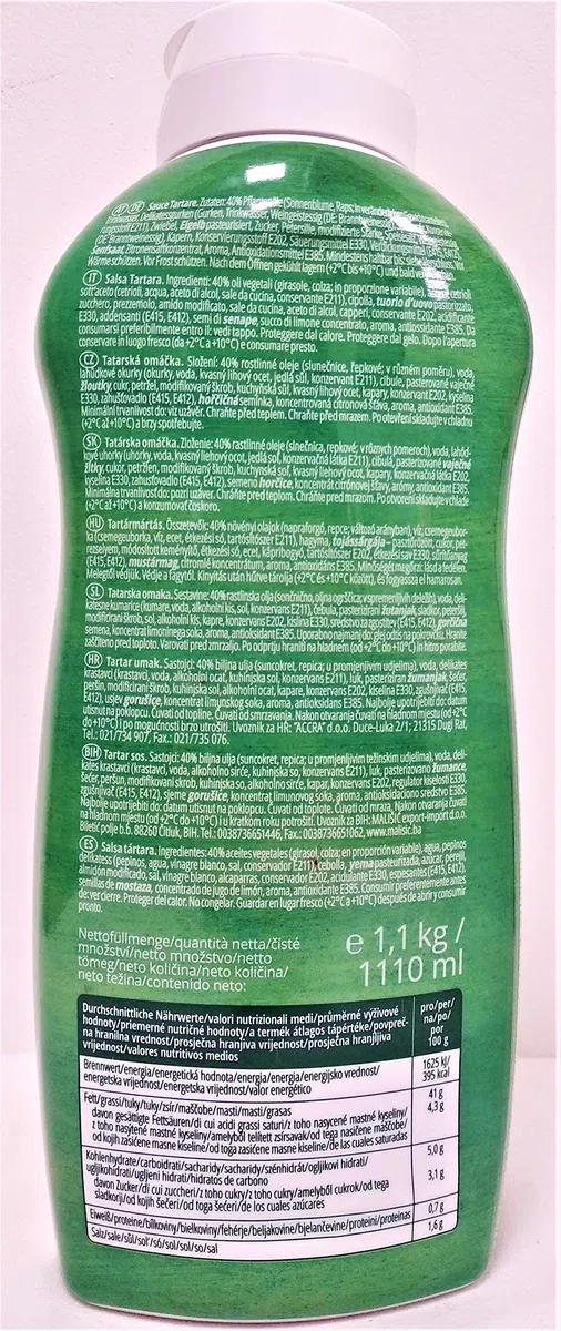 Squeezer salsa tartara - 1100 GR - Senna