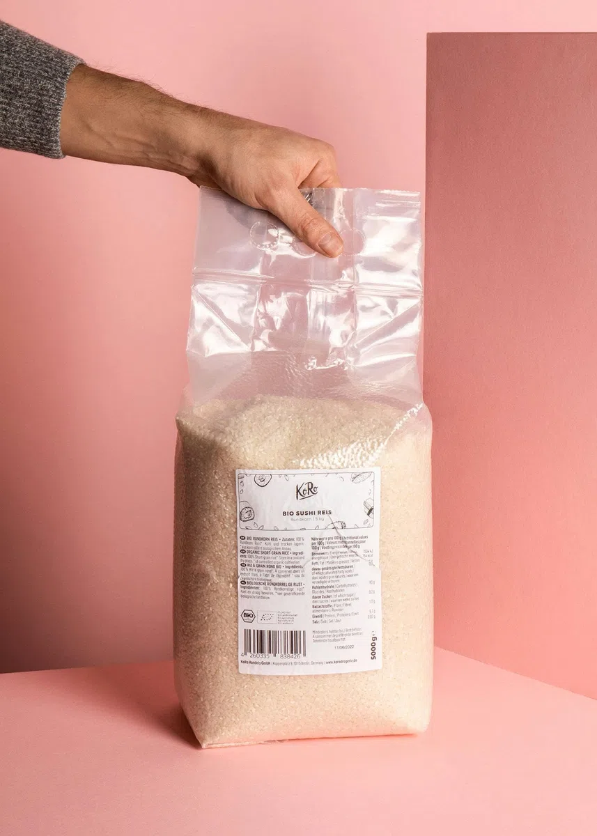 KoRo - Riso per sushi bio 5 kg - Confezione convenienza - Da agricoltura biologica e italiano - Ideale per sushi