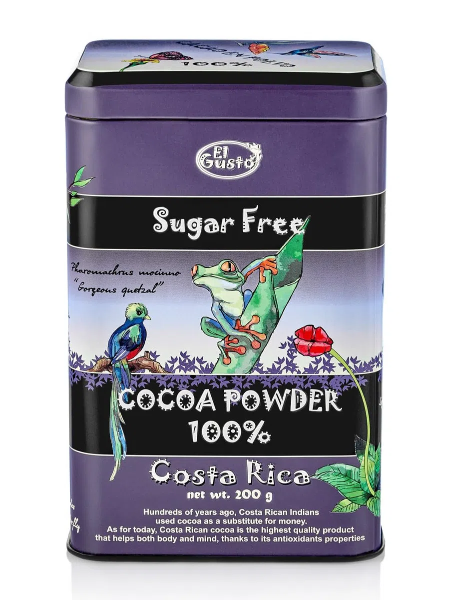 El Gusto Cacao 100% – Cacao puro in polvere Costa Rica – 100% naturale e senza zucchero aggiunto – 200 g