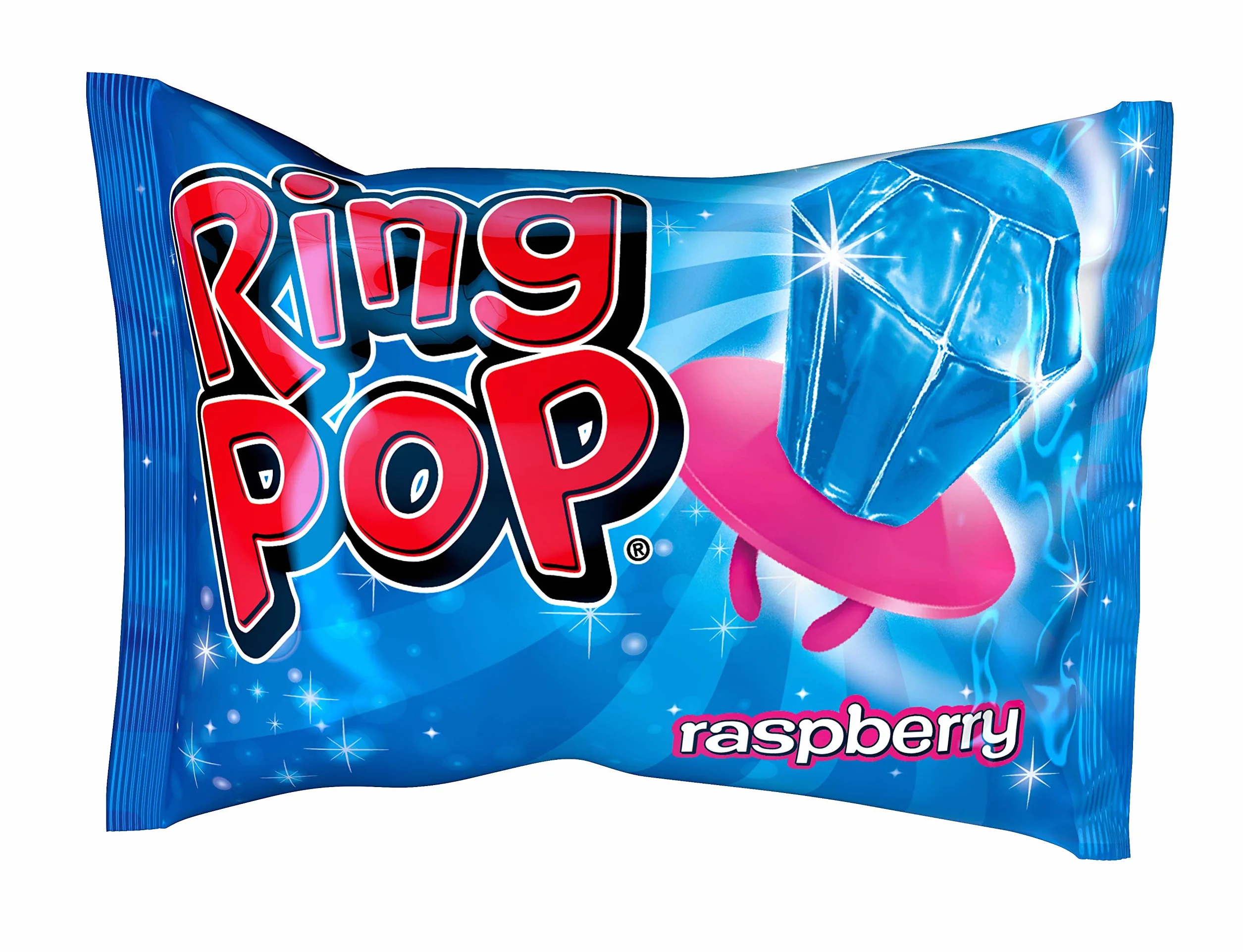 Ring Pop, confezione da 24 lecca-lecca dai sapori assortiti, gusti: lampone, fragola, cola e ribes nero