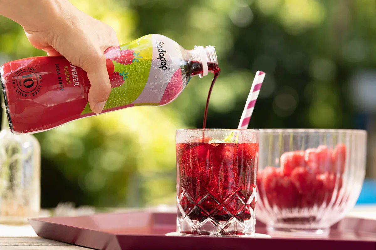 Sodapop Sciroppo Keli lampone, 500 ml, per fino a 10 litri di bevanda pronta, a basso contenuto calorico, fruttato