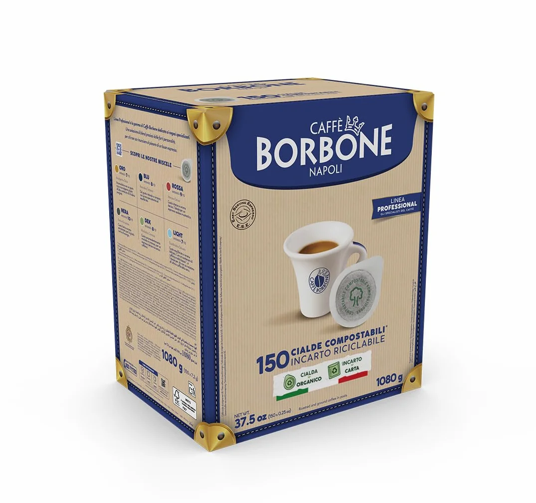 Caffè Borbone Cialda Compostabile, Miscela Rossa - 150 Cialde - Sistema ESE