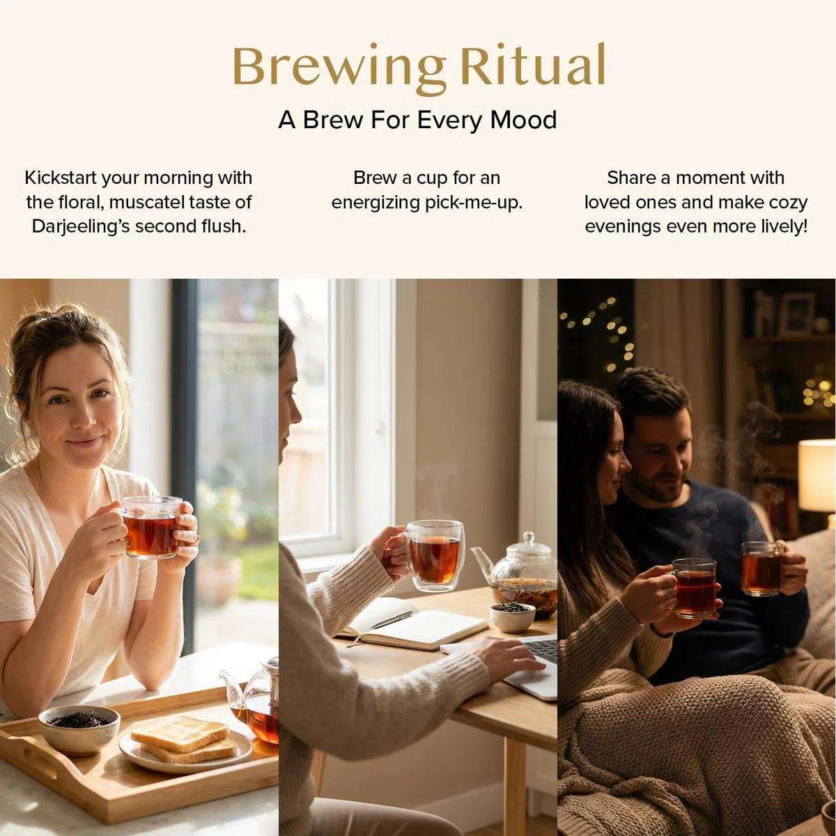 VAHDAM, Tè Nero Darjeeling (100 Bustine) Alto Tenore di Caffeina | Forte, Robusto e Aromatico | Darjeeling Second Flush | The Nero in Bustina | In Bustina Richiudibile con Chiusura Ermetica