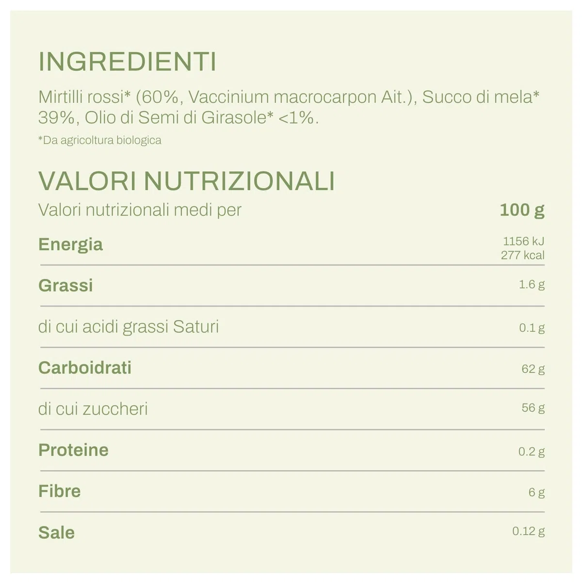 Erbavoglio Mirtilli Rossi Bio - 500 g - Alimento biologico - Antiossidanti protettivi per vie urinarie, infiammazione, cuore e difese naturali.