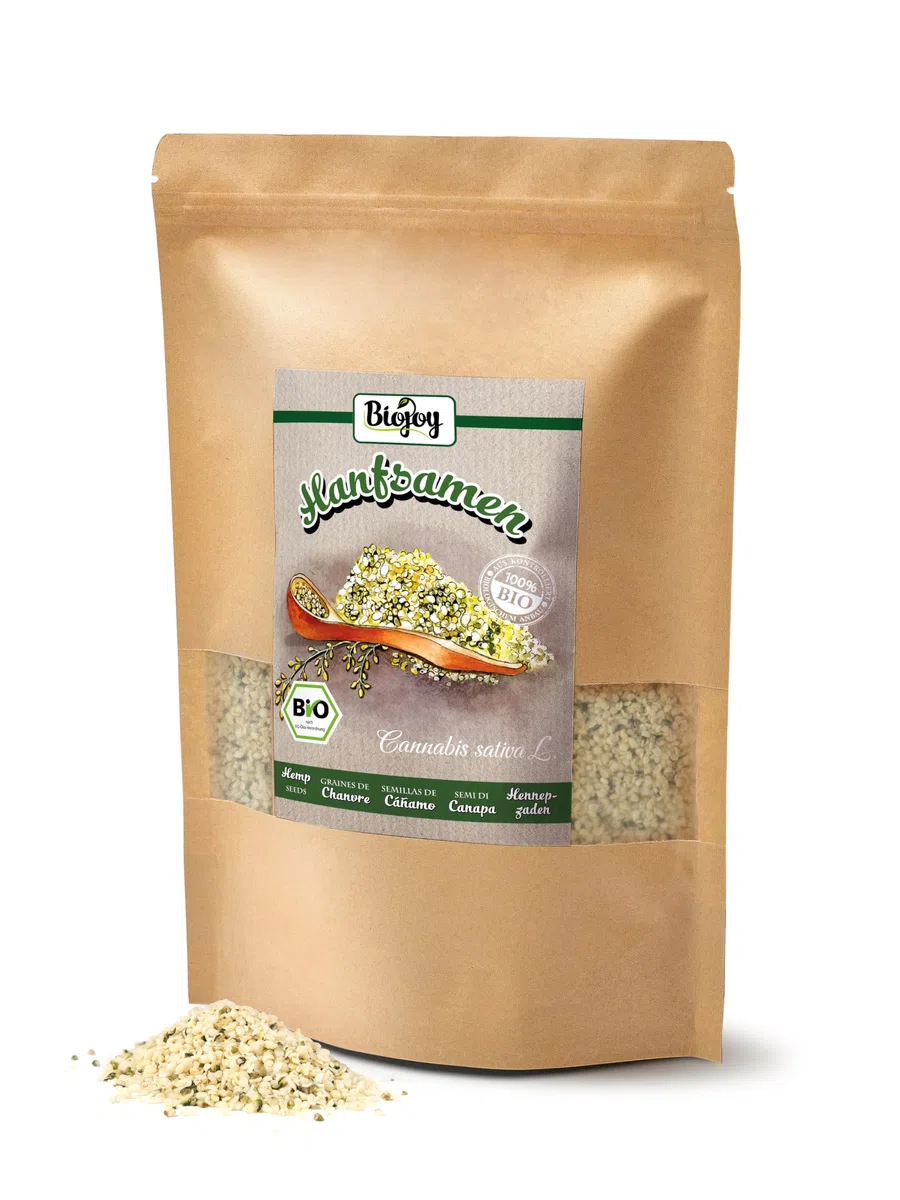 Biojoy Semi di Canapa Decorticati BIO (1 kg), Crudi