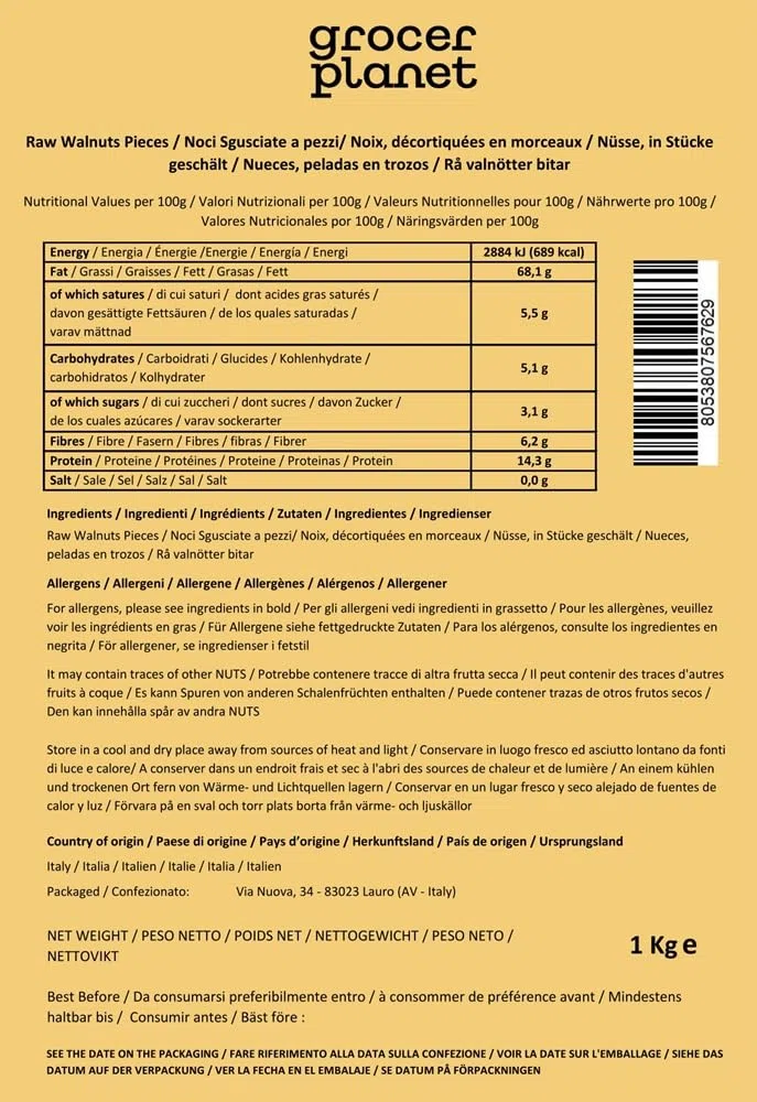 Grocer Planet - Noci Sgusciate Naturali (1Kg) | Origine Veneto