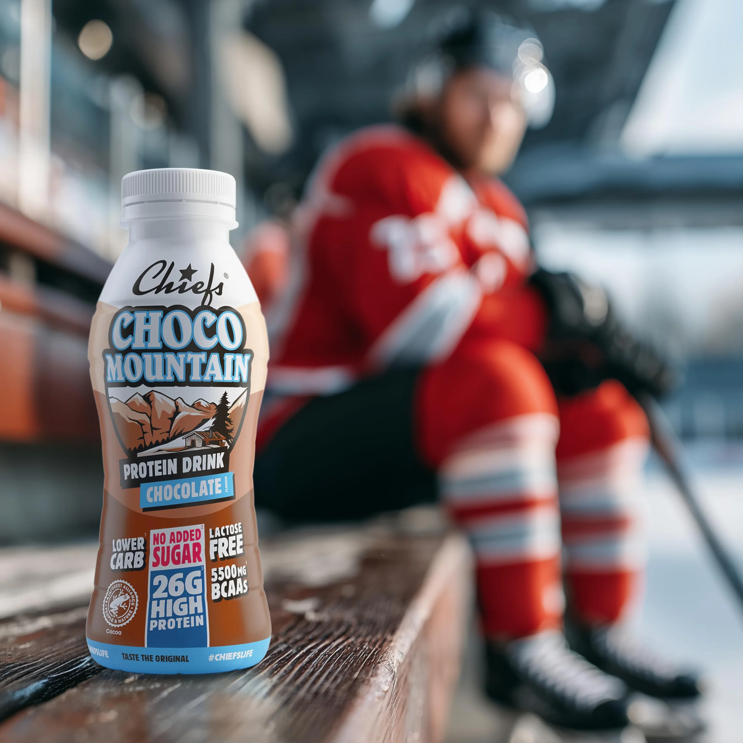 Chiefs Drink di proteine, Bevanda Proteica, Senza Lattosio, Senza Grassi e Zuccheri Aggiunti (8 confezioni x 330ml)