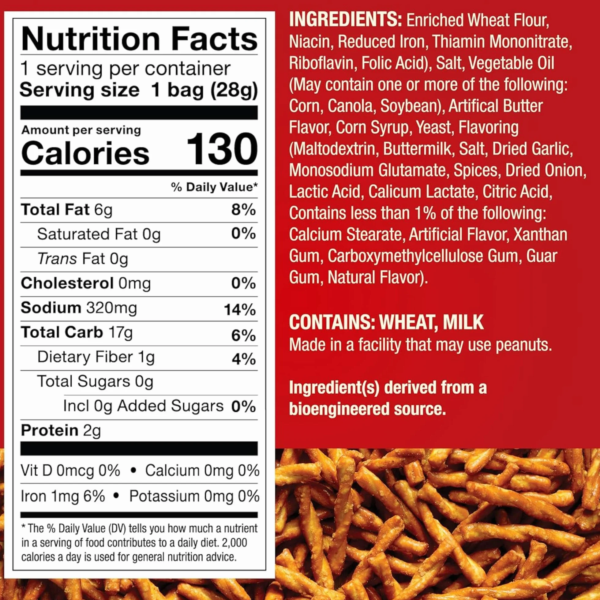 Dot's Pretzel originali stagionati Pretzel Twist, snack sani per bambini, borsa della spesa da 1 oz (10 pezzi)