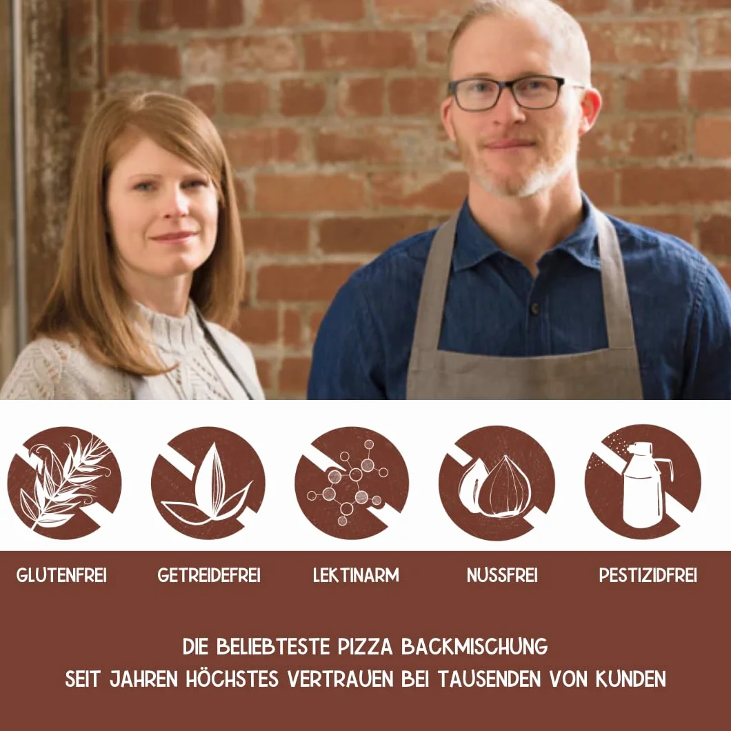 Ruut Mix per Pizza Senza Glutine - Senza Additivi, Paleo, Senza Glutine, Senza Cereali, Senza Lattosio | Base per Pizza Sottile e Croccante Proprio Come in Italia (900g)
