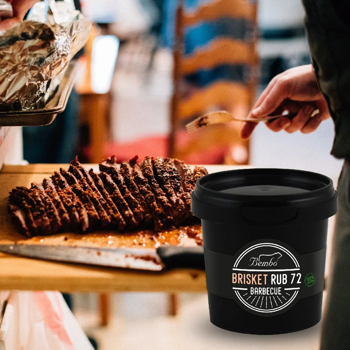 BBQ Brisket Rub Bembo – 500 g - Mix Spezie per Punta di Petto di Manzo – Rub Barbecue per Marinatura a Secco – Ideale per Affumicatura e Cottura Lenta – Made in Italy