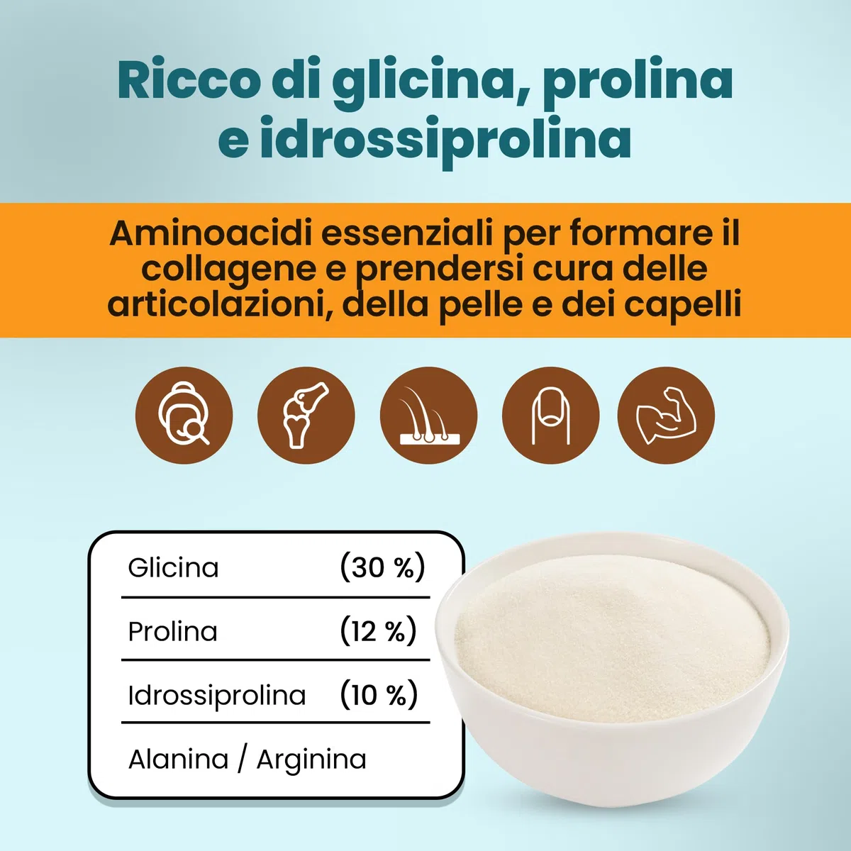 Snadi Gelatina in polvere | 1 kg | 100% pura, insapore e qualità professionale | Ricca di aminoacidi precursori del collagene | Pasticceria, dessert, gel e salse | Facile da sciogliere e consistenza