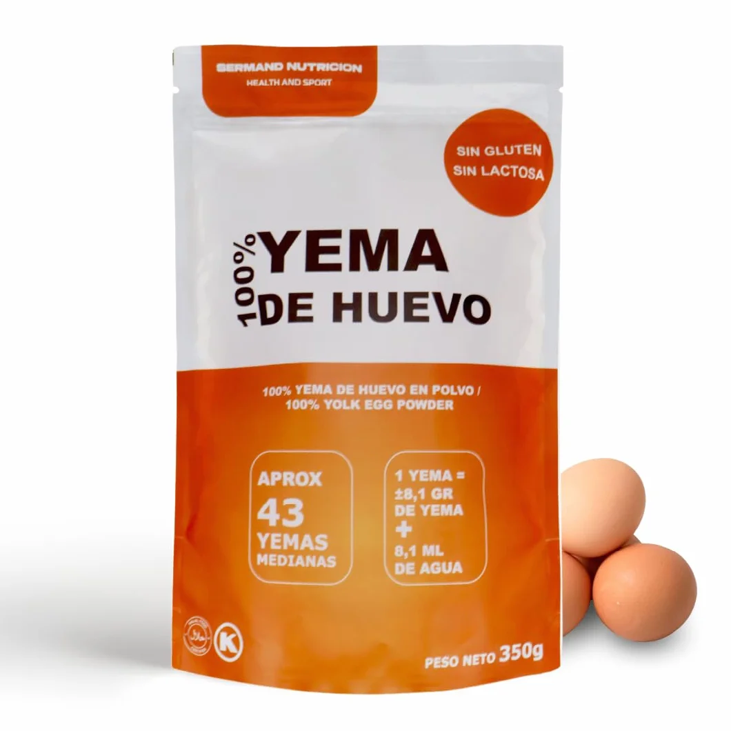 Tuorlo d’Uovo in Polvere 350g – Uova da Allevamento all’Aperto Pastorizzate | Senza Additivi né Lattosio | Ideale per Dolci e Ricette | Confezione Zip