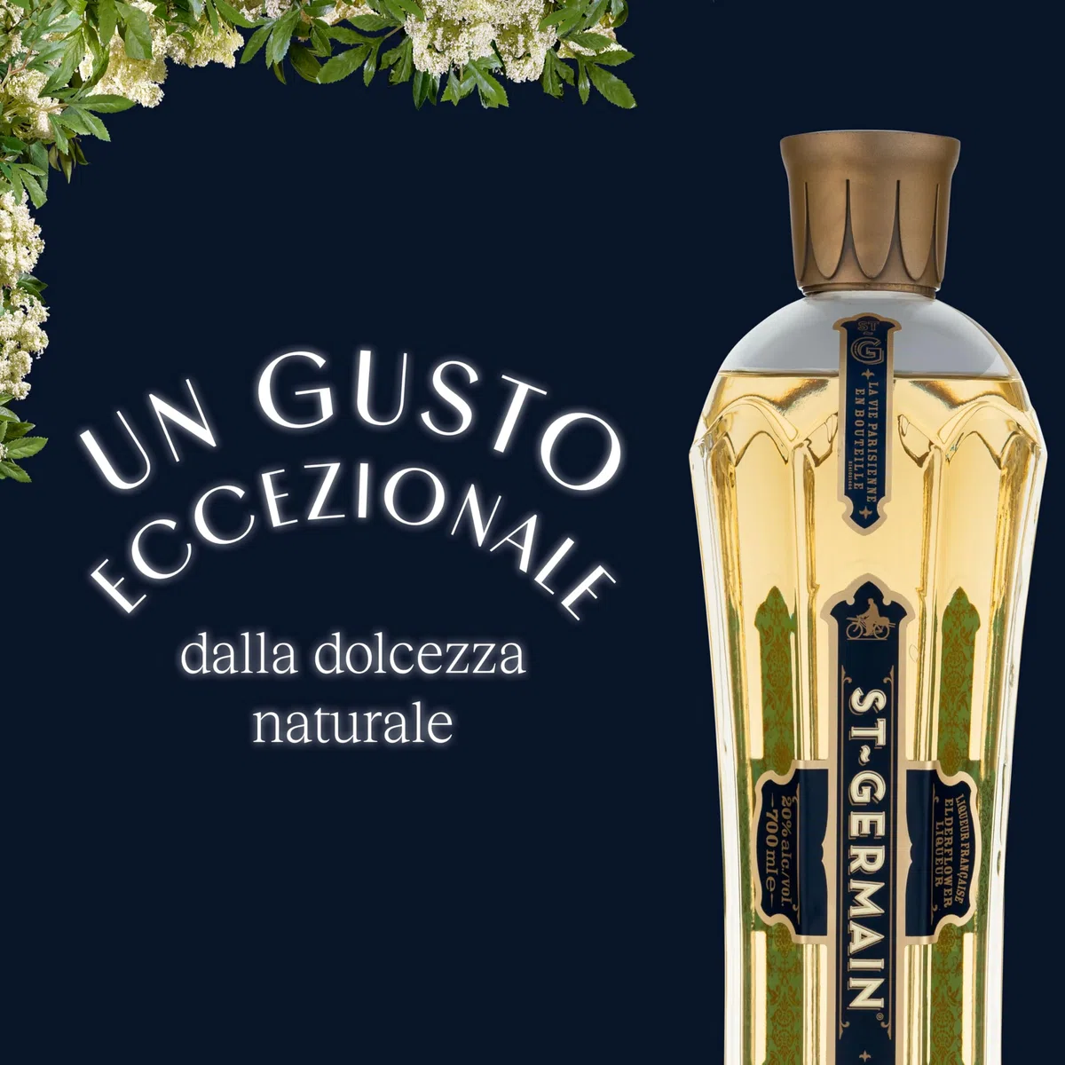 St-Germain Liquore Artigianale ai Fiori di Sambuco, Vol. 20%, 70 cl / 700 ml, raccolti a mano e senza aromi artificiali