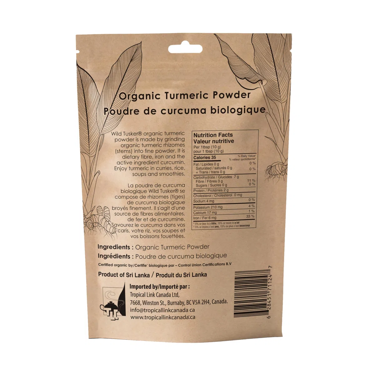 Wild Tusker Organic Turmeric Powder 227g