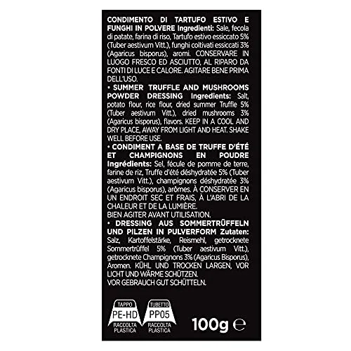 Set Tartufo Nero: Spolverata 100 gr e Condimento a base di olio extra vergine di oliva 100 ml