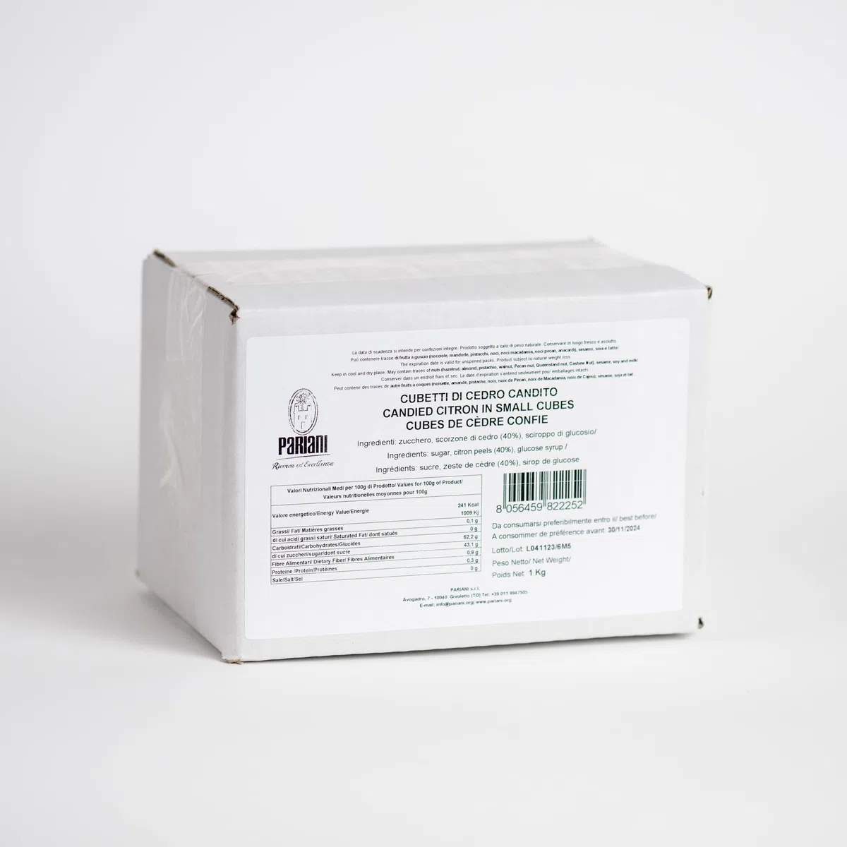 Pariani - Cubetti di Cedro Canditi, 1Kg