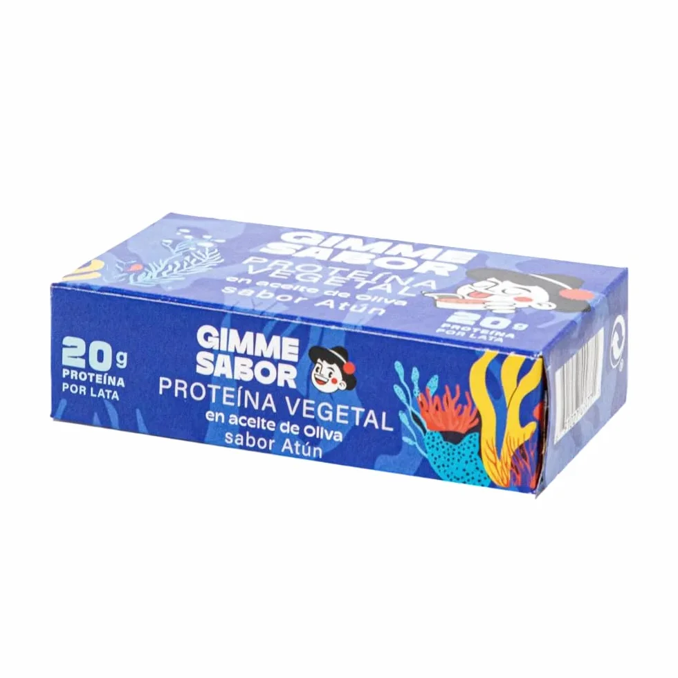 Proteina vegetale gusto Tonno in conserva con olio d'oliva, 20g di proteina per lattina e senza allergeni (Confezione da 6).
