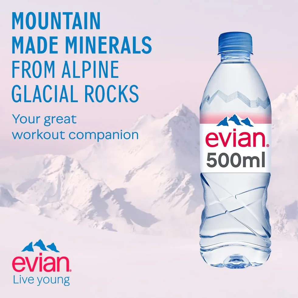 Evian Still Water - Pack Size = 24x500ml